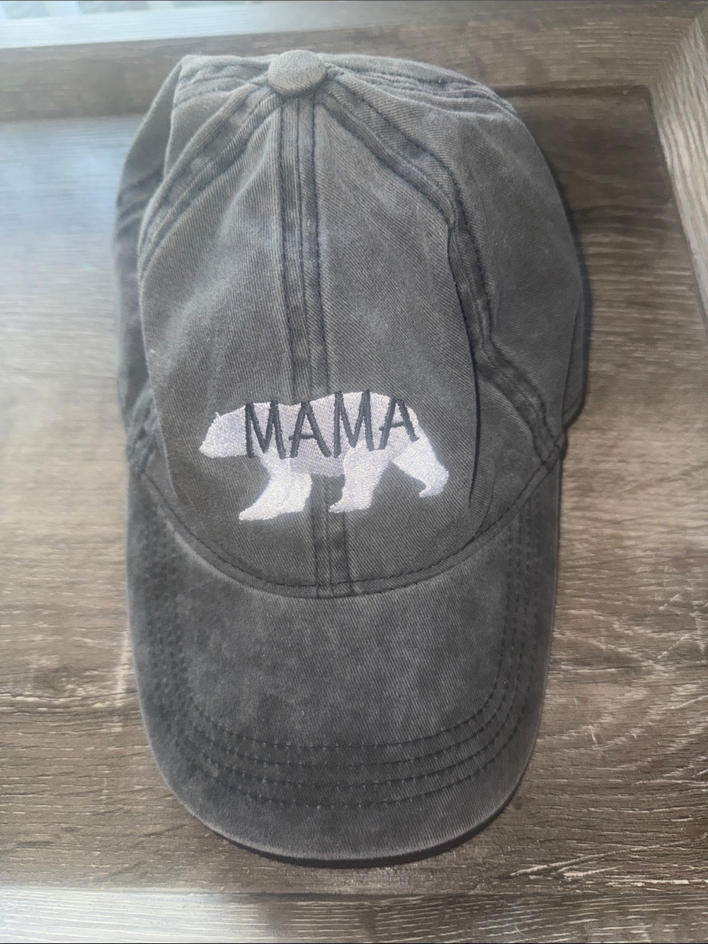 David and Young Charcoal Gray 'MAMA' Bear Baseball Cap